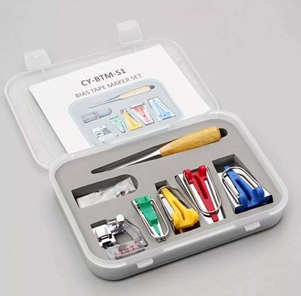 Kit De Lujo Para Hacer Cinta Bies Maq. De Coser Prensatelas
